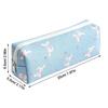 Rabbit Floral Polka-Dot Print Pencil Pouch Zipper Closure Stationery Storage Bag Pen Bag  Students