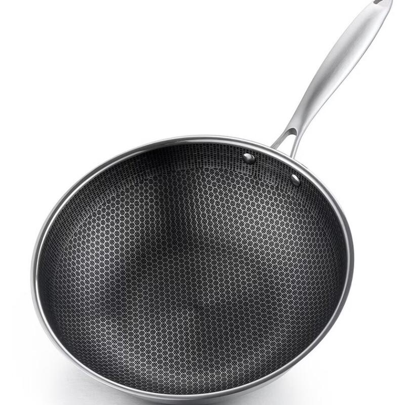

Lijia Non-Stick Stainless Steel Wok for All Stoves
