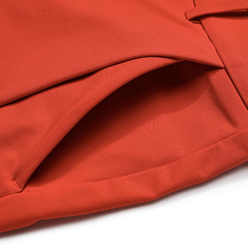 FILA Golf Series Fashionable Comfortable Loose Woven Casual Shorts Women shorts Persimmon-Red A11W545810FRD