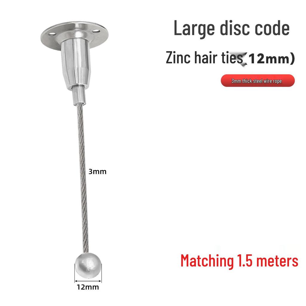 1.5-3mm Steel Cable Safety Rope with Zinc Head and Hanging Bracket for Lighting and Signage