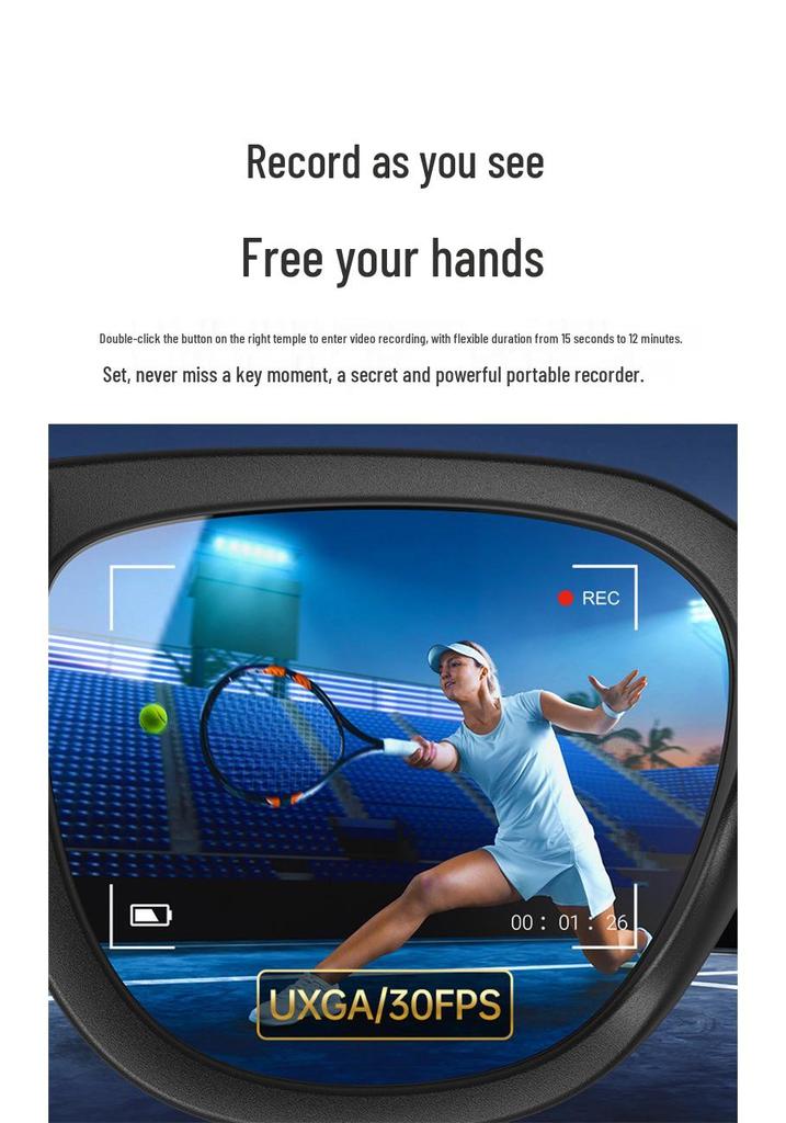 Cross M8 Smart Glasses: Bluetooth Calling, AI Translation, Object Recognition, Music, Detachable Lenses.