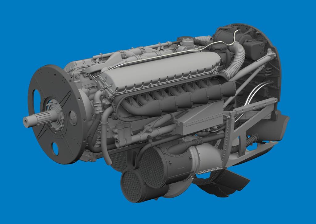 Eduard 1/48 Brassin P-40E Engine (for Eduard) Plastic Model Parts EDU6481069 (Airplane)