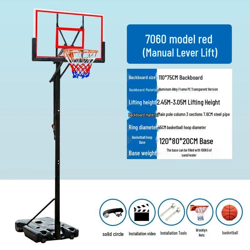 Jianzhidu Adjustable Outdoor Basketball Hoop