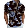 Flowers Men Romantic Date Casual Party Short Sleeve T-shirt POLO