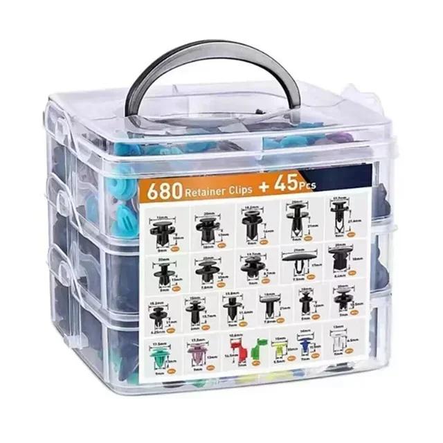 Nová sada 845ks-100ks Autodoplňků Klipů pro Upevnění Blatníků Rivet Klipy Push Retainer Kolíky Rivety pro Karoserii Bumpery Dveřní Panely Oprava