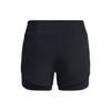 Under Armour Solid High-Waisted Slim Fit Two-In-One Casual Shorts Women Shorts Black 1377031-001