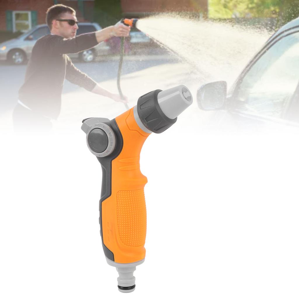 Garden Spray Nozzle, Rugged ABS and Rubber Material Ergonomic Design Lkproof Multifunctional Garden Hose Nozzle for Watering Lawns and Garden