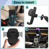 Long Arm Phone Mount Adapter Car Cup Holder Expander Rotating Cup Expander Fit 2.36-4.13in Width Phone and Most Bottles