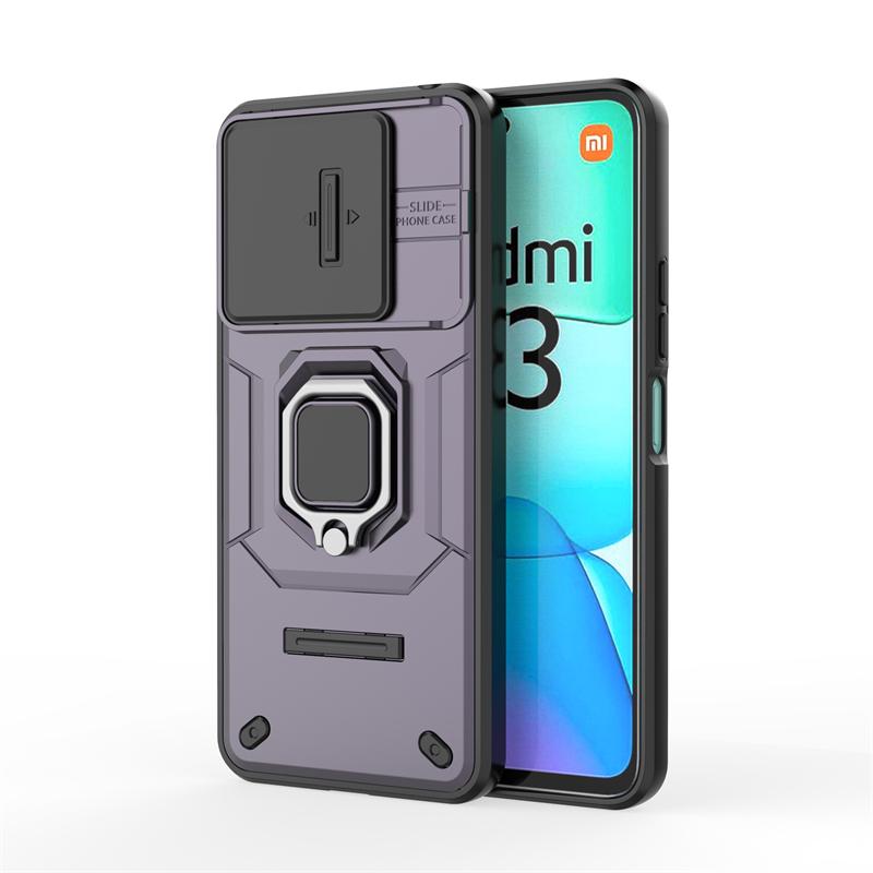 Shockproof Case For Xiaomi Redmi 13 Case For Redmi 13 4G Ring Holder Armor Back Cover For Redmi 13 Push Window Case 6.79 Inch