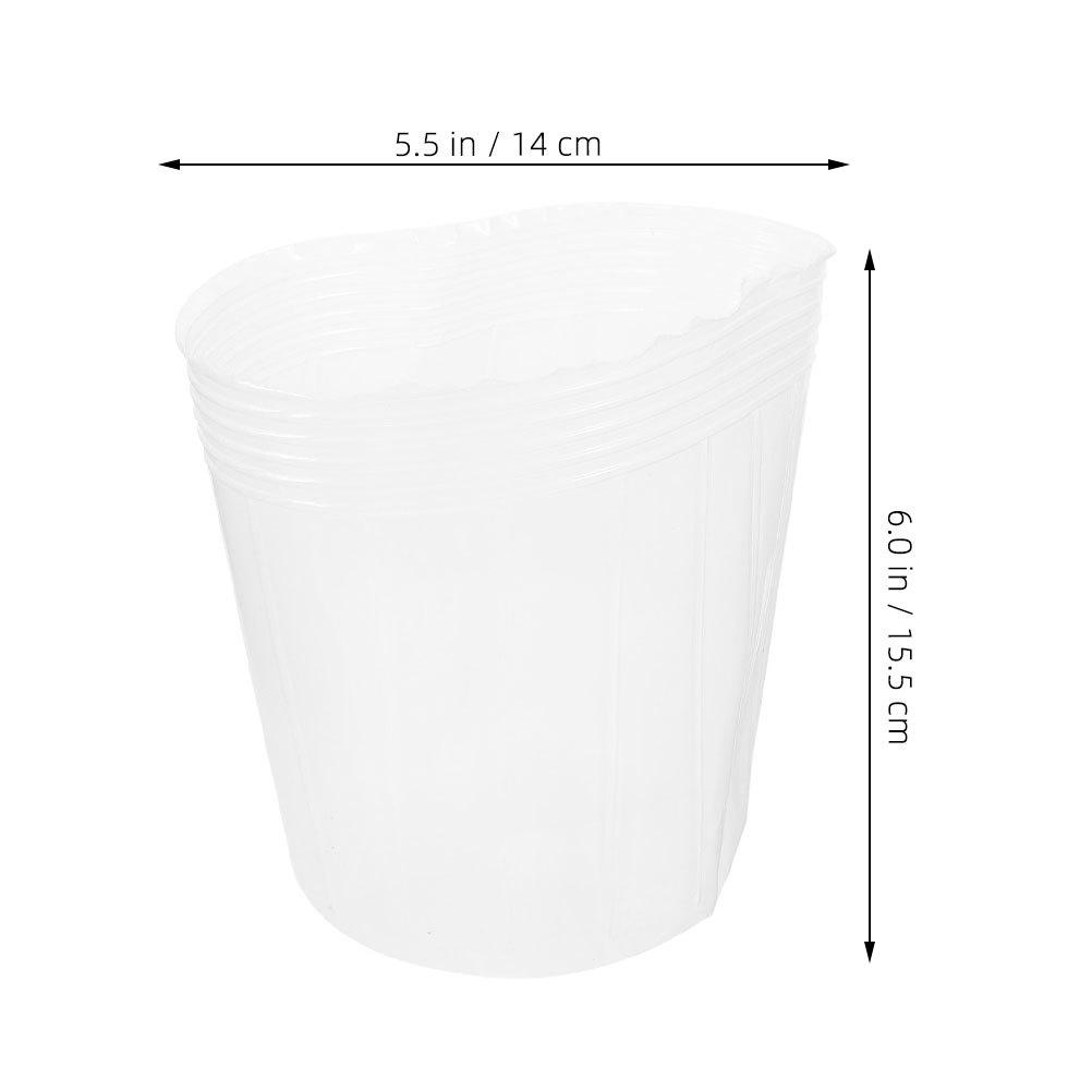 10Pcs Transparent Plastic Plant Pot Insert Liner Clear Planter Basket Insert Replacement Flower Pot Basket Liner
