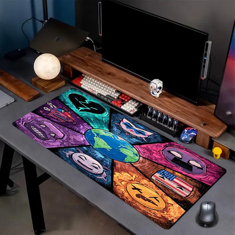 Cosmic Bot Crew Print Mouse Pad, Anti‑Slip Desktop keyboard Mat, for PC Laptop Gaming Working Daily Use, Cool Festival Surprise Gift