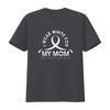 Womens T Shirt I Wear White For My Mom Ribbon Lung Cancer Awareness Black 2XL Vintage Washed Breathable Comfortable Stylish