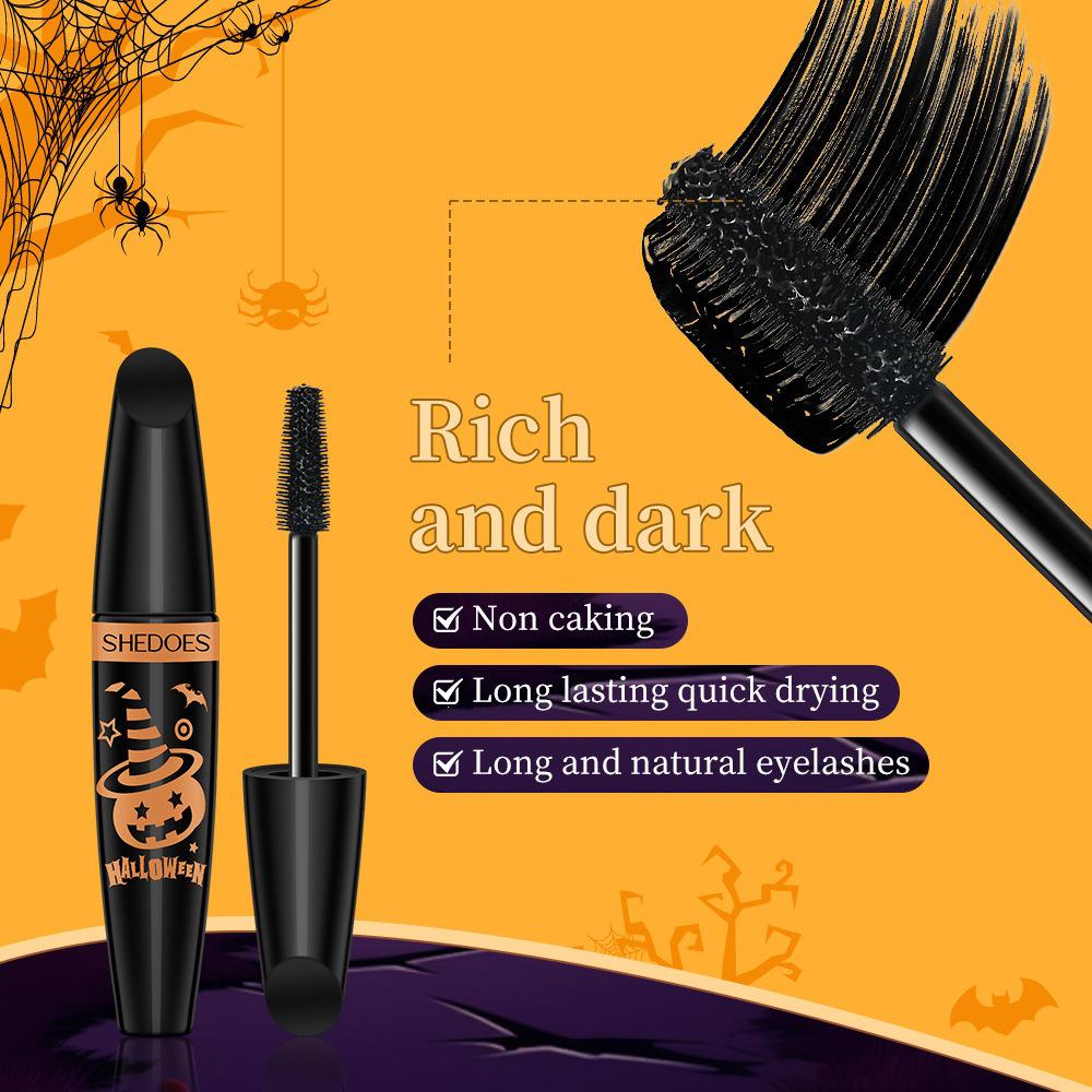 TK Halloween farbige Mascara: Sechs Farbtöne, Verdickend, Verlängernd, Wasserfest, Wischfest, Einfach zu entfernen
