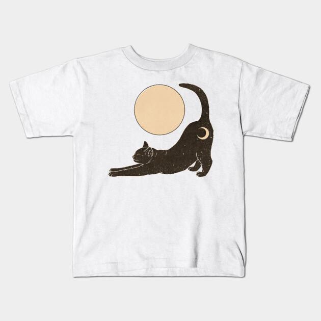 Boys Girls Soft Cotton Graphic Tees Cat Breathable Daily School Wear Kids T-Shirts