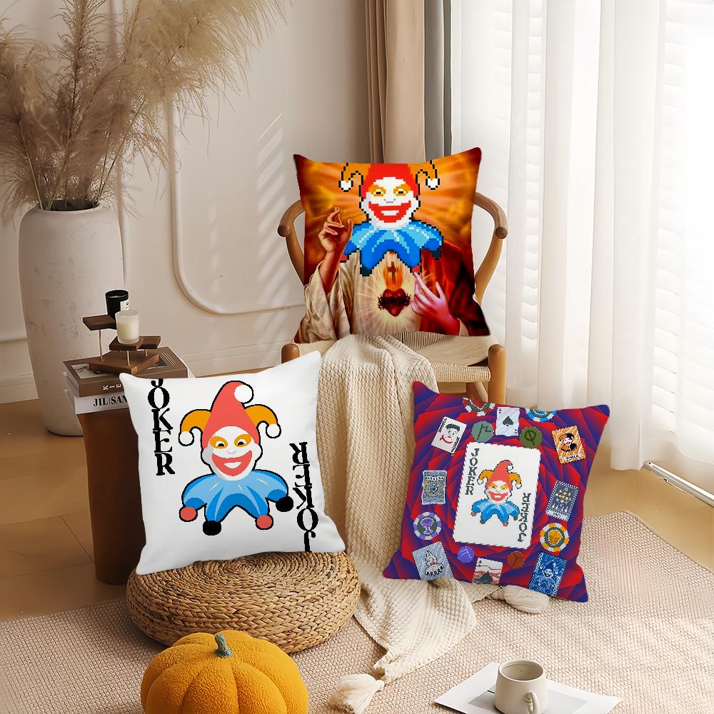 Game B-Balatro Joker Card Funny Pillow Case Office Cushions Suitable For Sofa Car Bedroom Decorative Cushion Cover
