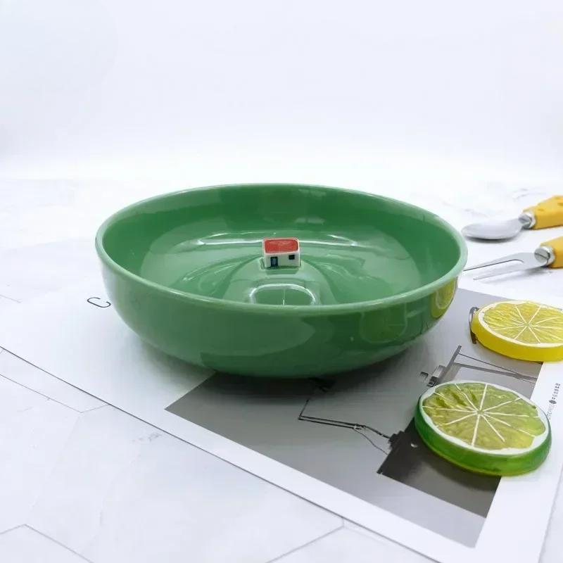 

Dishes Plate Ceramic House 7 Inches Flat Plate Porcelain 1 Dinner Plates Dishes For Home And Kitchen Rushed белый