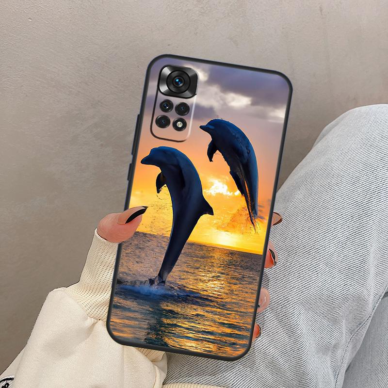 Dolphin For Xiaomi Redmi Note 14 10 11 12 13 15 Pro Plus Case Cover For Redmi 15 15C 14C 10C 12C 13C