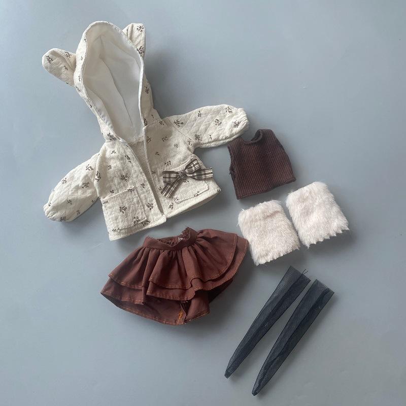 1 Set Universal Outfit For Sd Dolls Diy Toys 1/6 30Cm Doll Cute Clothes Kit Princess Skirt Lolita Dress Up Accessories
