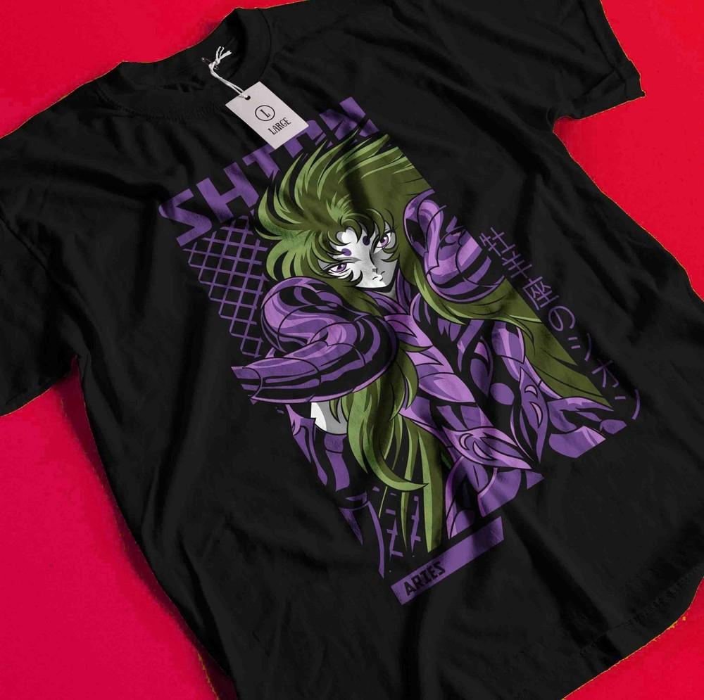 

Saint Seiya T-Shirt knights Of the Zodiac Anime Manga Hyoga Top Shun Graphic Tee BB763 XL