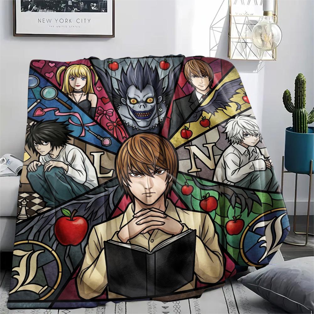 

Death Note Print Flannel Blanket, Ultra Soft High Quality All Seasons Warm Throw, Home Decor Cozy Blanket, Perfect Christmas Gift 80cm x 120cm