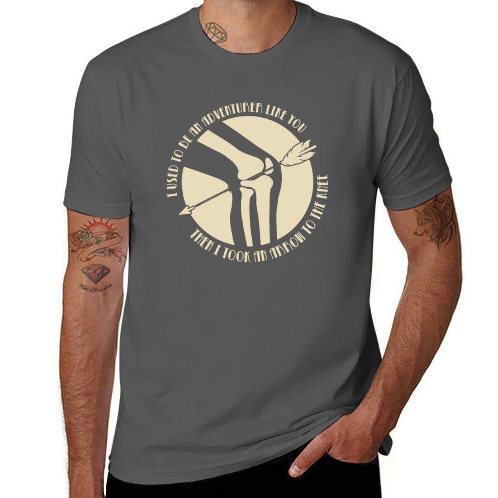 

Then I took an Arrow to the Knee T-Shirt t shirt men 100% cotton luxury brand man t shirts graphic T-Shirt 4XL