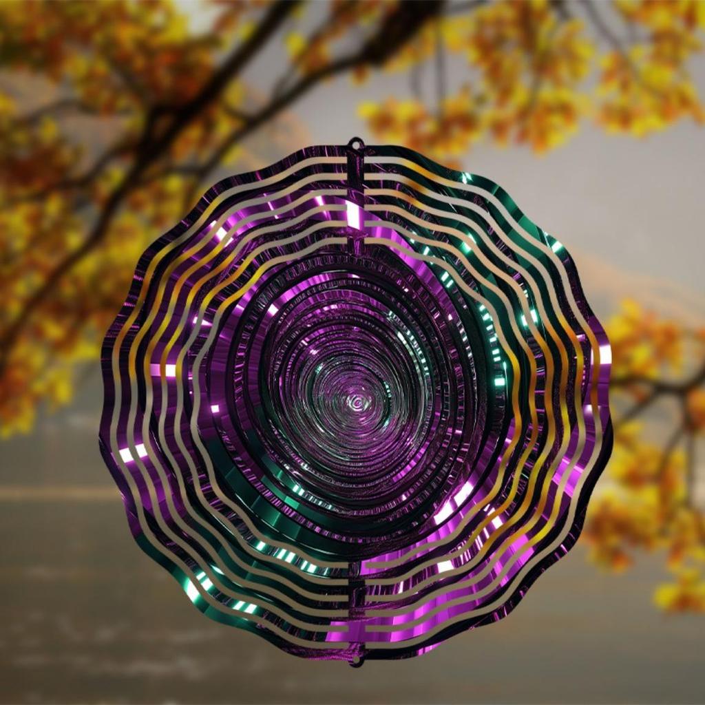 10 Inch Metal Wind Spinner Garden Decor with 360 Rotating Hook Outdoor Wind Chime for Patio Balcony Yard No Electricity Needed All Seasons