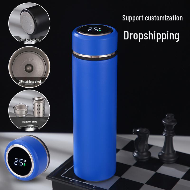 316 Stainless Steel Insulated Smart Water Bottle - Large Capacity, Portable, Customizable Gift for Men & Women