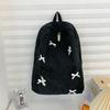 School bag women's velvet ins large capacity star computer backpack niche design junior high school high school student backpack