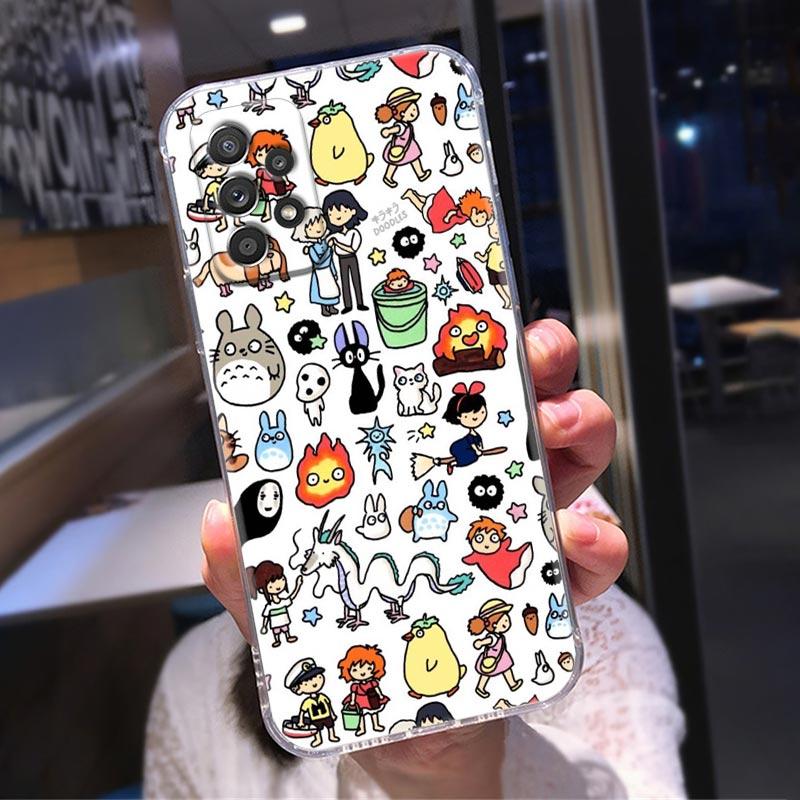 

Прозрачный чехол для Samsung Galaxy A52 A51 A53 A72 A71 A73 A32 A31 A33 A41 A11 Чехол для мультфильма Унесенные призраками Миядзаки Аниме Тоторо Samsung A33 5G