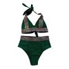 Women's Split Sexy Bikini Fashion Beach Solid Colour Seaside Swimwear