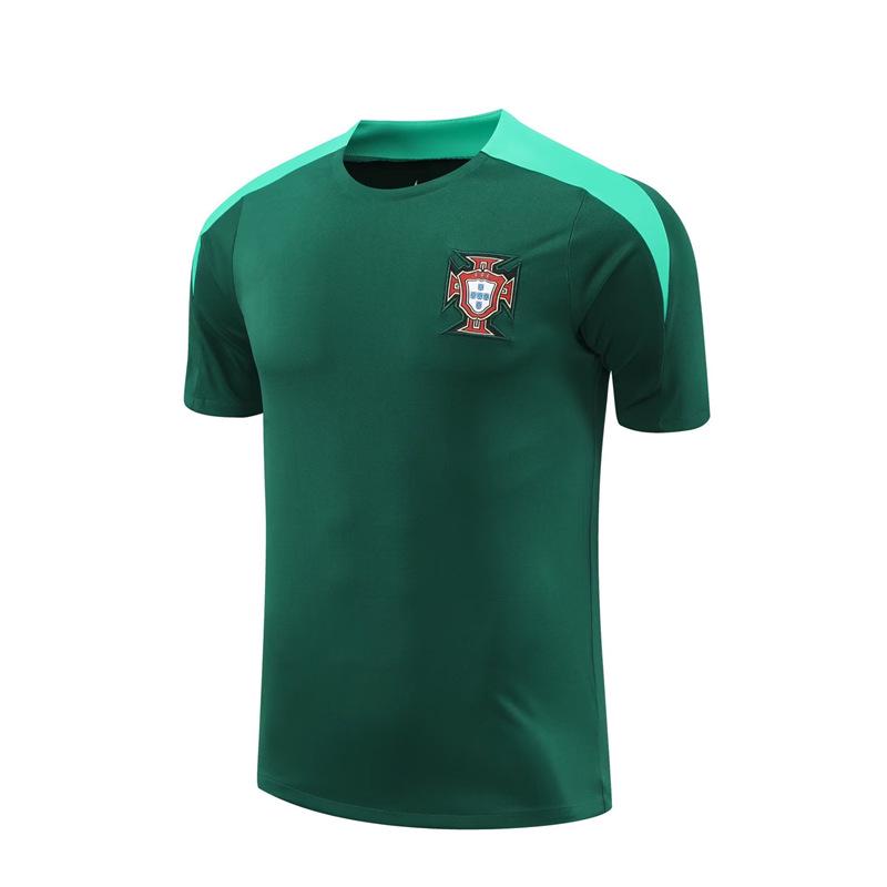 

Portugal Pre-match 2024-25 Warm-up Jersey & Shorts Set - Adult Football Training Kit Medium