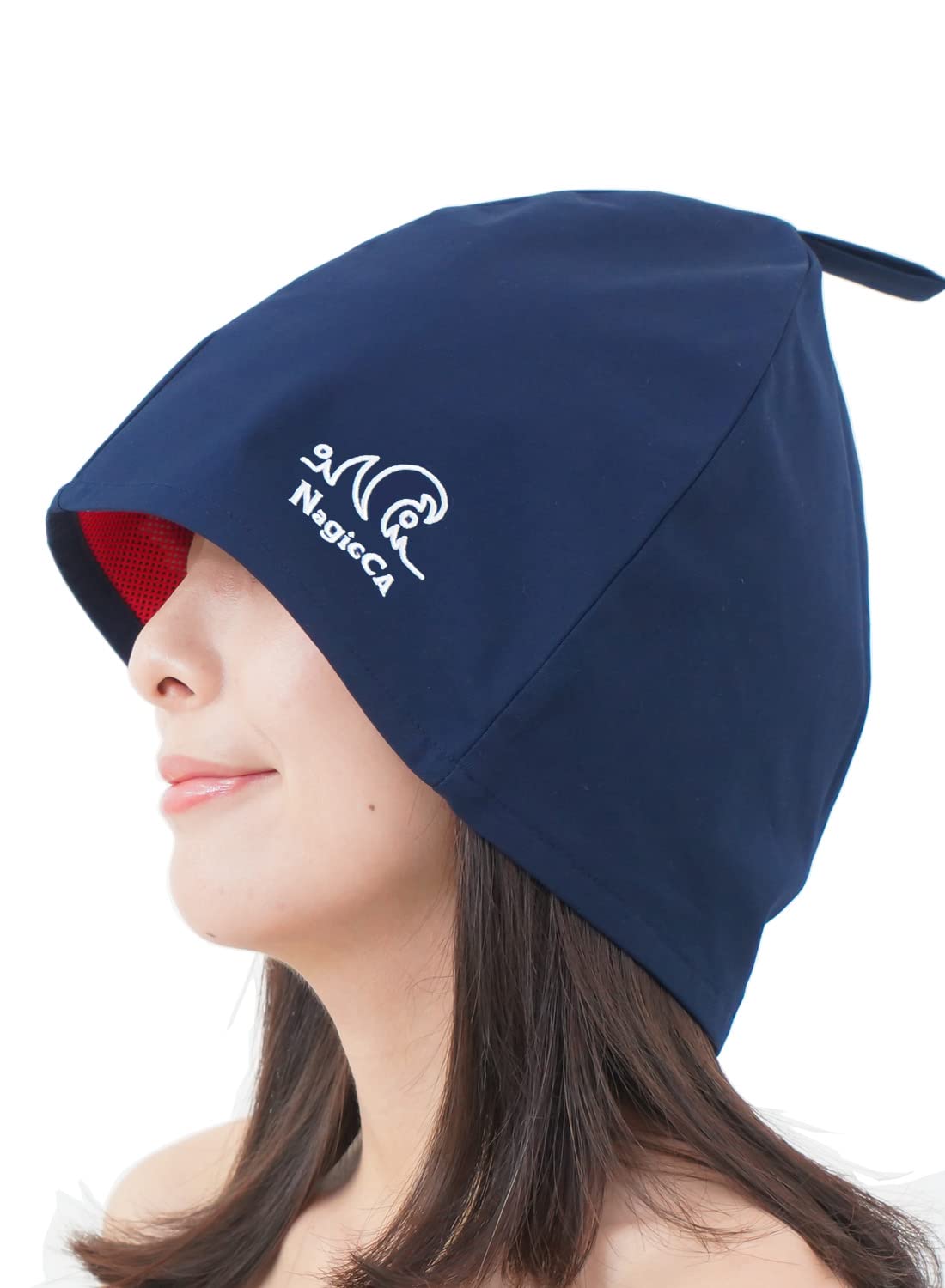

[Nagicca] Sauna Hat - Durable Cotton Twill Fabric, Mesh Lining, Quick-Dry, Large Size, Washable, Damage Care (JP, Alphabet, L, British Navy)