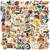 100 Stickers for Retro Stickers European and American Nostalgic Retro Objects Literary Patterns Stickers Stickers 4 Pictures