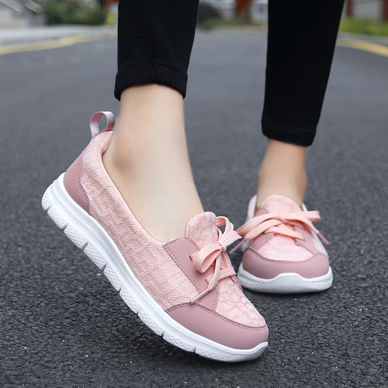 Women’s Summer Casual Outdoor School Student Shoes Lightweight Girls Sneakers Plus Size Slip on Shoes