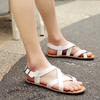 New Summer Men Sandals Leather Vintage Flat Beach Gladiator Sandals Shoes Breathable Men Flip Flops Sandals Roman Sandals Gladia