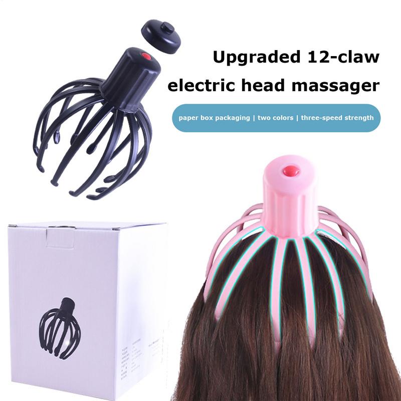 Head Massager Neck Massage Octopus Scalp Stress Relax Healing rechargeable PVC Health Care Tool Body Head Massage Beauty Tool