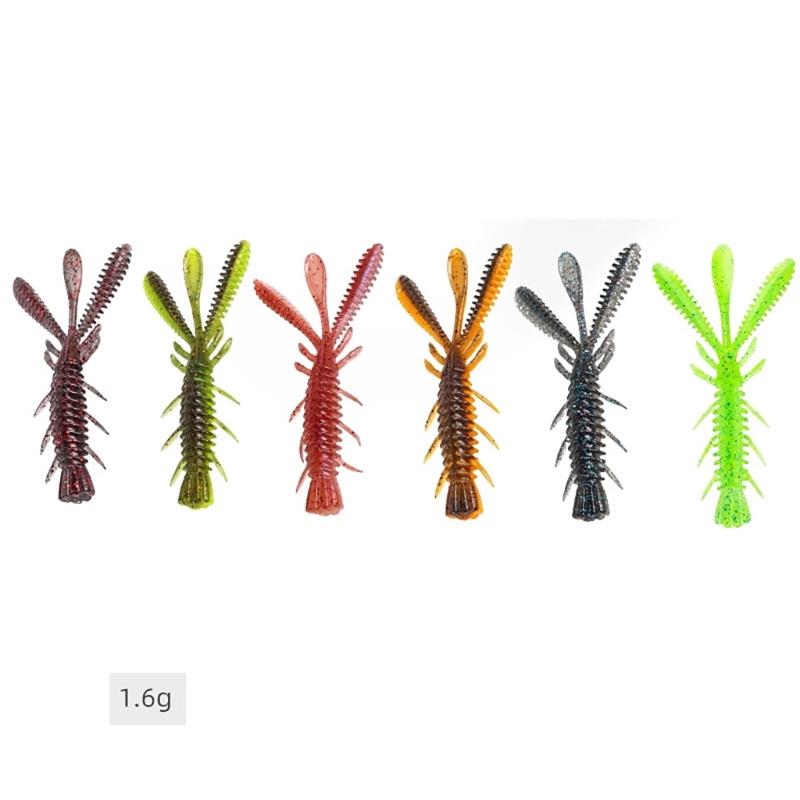 20Pcs Swimbait Lures Jig Soft Lures Shrimp Artificial Shrimp Baits Floating Shrimp Fishing Baits Wobblers for Trout