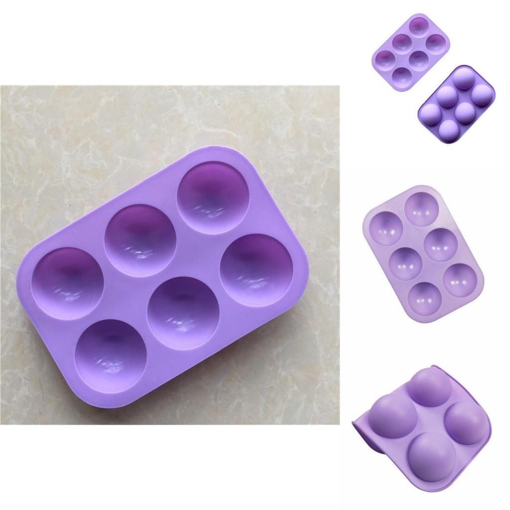 Premium 3D 6-Loch Halbkugel Silikon Schokoladenform für kreative Kuchenbackfreuden