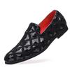 Fashion Fashion Designer Sequin Men's Loafers Brand Wedding Leather Shoes for Men Slip On Business Formal Dress Shoes Zapatos Hombre