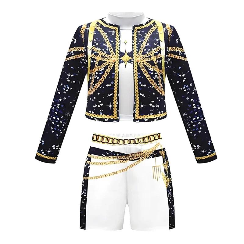 Anime Movie Kids Kpop Demon Hunter Cosplay Rumi Zoey Mira Cosplay Suit Clothes KPop Rumi Zoey Cosplay Costume 3D Print Costume