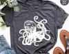 Octopus Graphic Tees, Ocean Shirt, Sea Animals Gift, Octopus Clothing, Cool Octopus Toddler Shirt, Women VNeck TShirt, Gift for Him