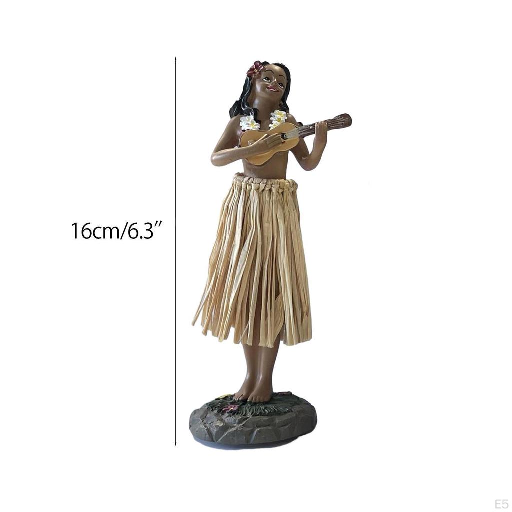 Collectible Hawaiian Doll with Guitar for Dashboard Display