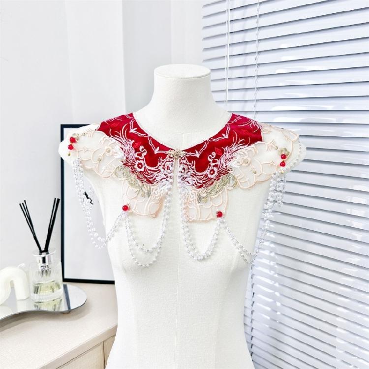 Yunjian Collar Decorative Hanfu Tassels Pearls False Collar Detachable Collar
