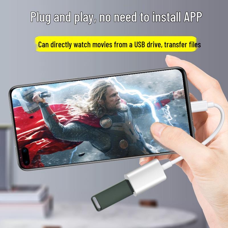 USB To Type-C OTG Data & Extension Cable for Flash Drives, Hard Drives, Keyboards & Phones