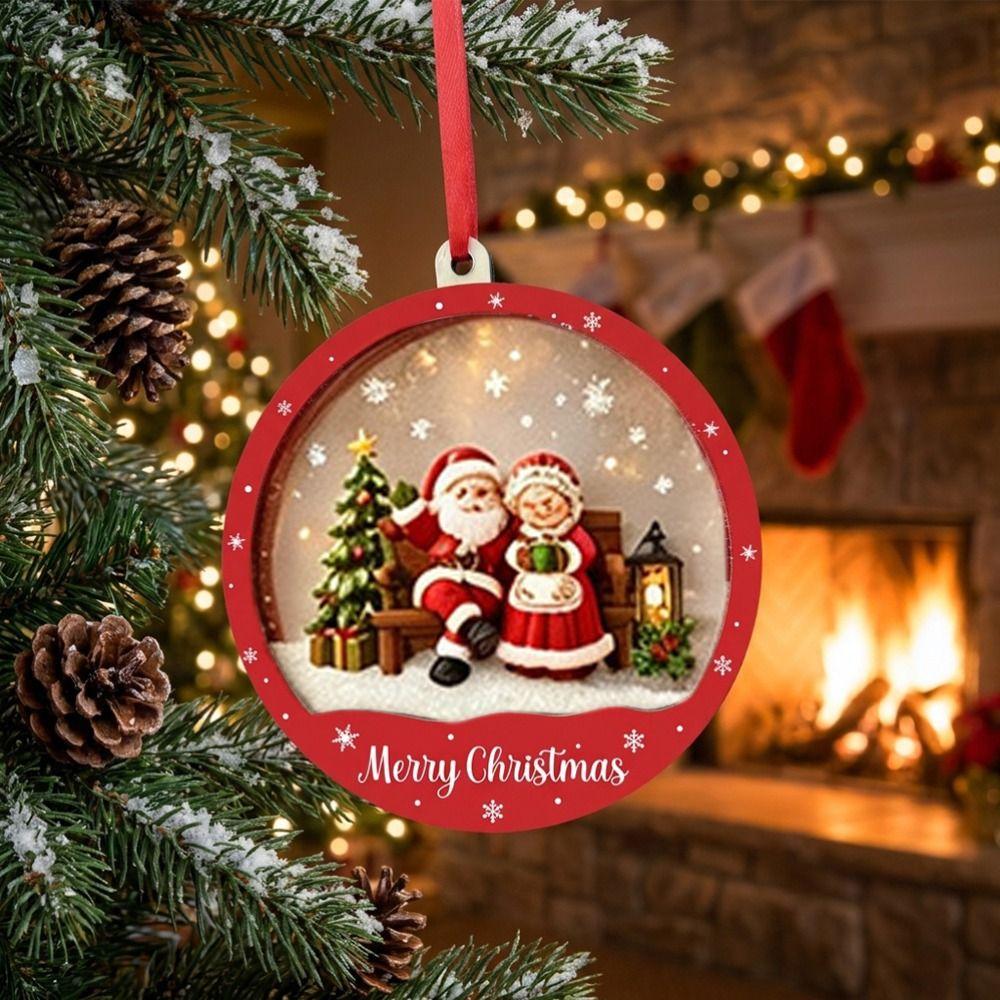 Flowing Snow Christmas Tree Ornaments Santa Claus Christmas Decorations New Year