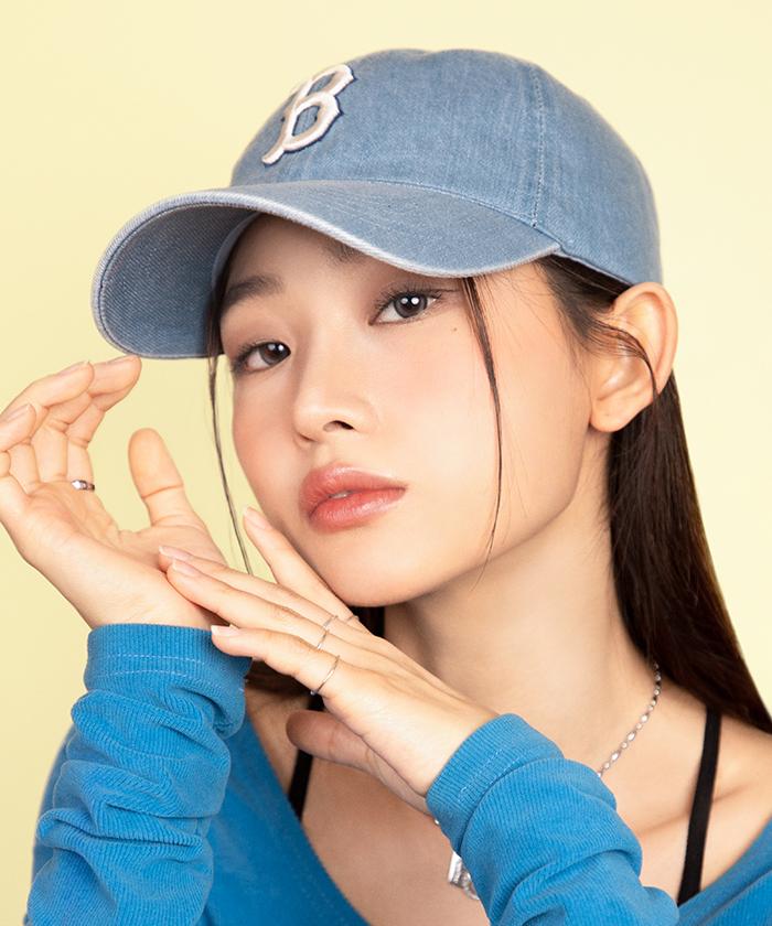 Emelbi Denim Unstructured Ball Cap Bos (L.Sky Blue)