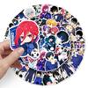 50 Blue Cartoon Anime Personality Stickers for DIY Phone Cases and Luggage - Waterproof and Creative.