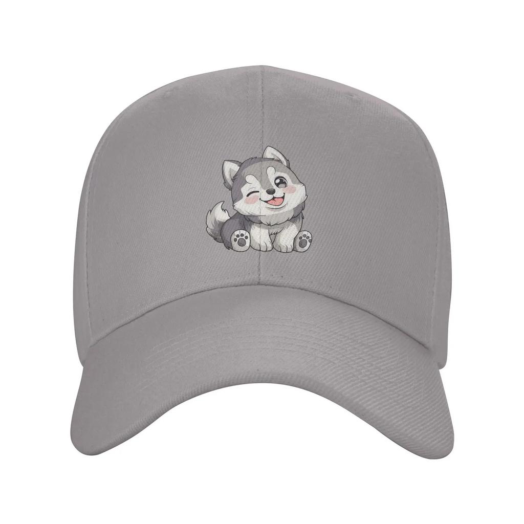 Unisex Baseball Hats Cute Winking Kawaii Husky Outdoor Streetwear Summer Sports Baseball Caps Hip Hop Cap Casquette Hats