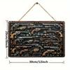 2D Flat Wooden Sign 30*20cm Vintage Firearms Wooden Wall Decorative Sign, Retro Military Decor for Home, Living Room, Farmhouse, Door & Scene