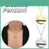 Ethnic Style Aksha Mosque And Palestine Pendant Necklace For Men And Women Stainless Steel Jewelry